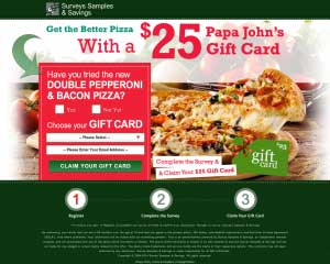 Get a $25 Papa John’s Gift Card (Expired)