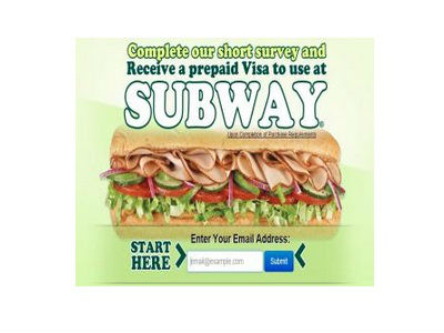 Get Your Subway Gift Card (Expired)