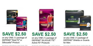 Free Depend Product Coupons (US Only)
