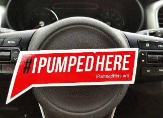 Free #IPumpedHere Sticker