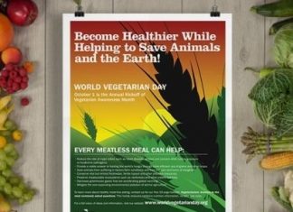 Free World Vegetarian Day Poster