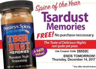 Free Tsardust Memories at Penzey