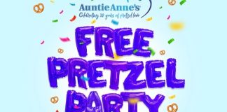 Free Pretzel Party From Auntie Anne