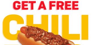 Free Coupon of Chili Dog by Wienerschnitzel